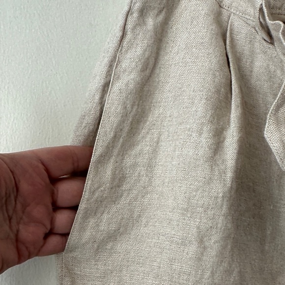 Vintage Talbots High Waist Irish Linen Shorts - Cream - Picture 6 of 8